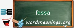 WordMeaning blackboard for fossa